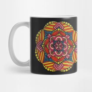 Floral and Sunshine Mandala Mug